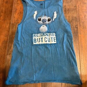 Women’s Walt Disney world parks blue stitch tank top size small